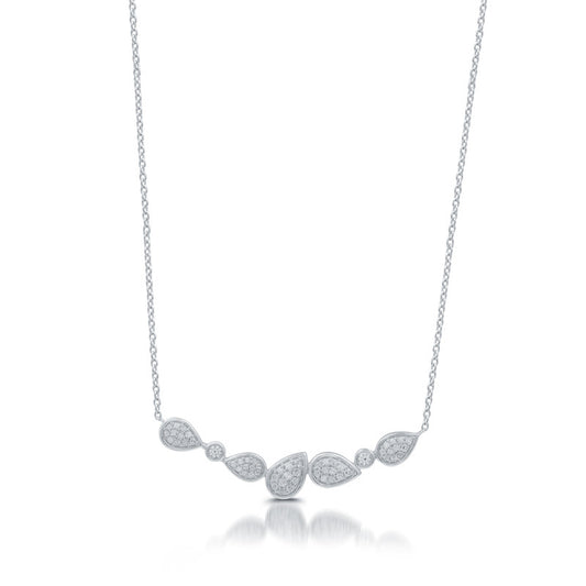 3/8 Cttw Lab-Grown Diamond Teardrop Necklace in Sterling Silver Prestige Collection