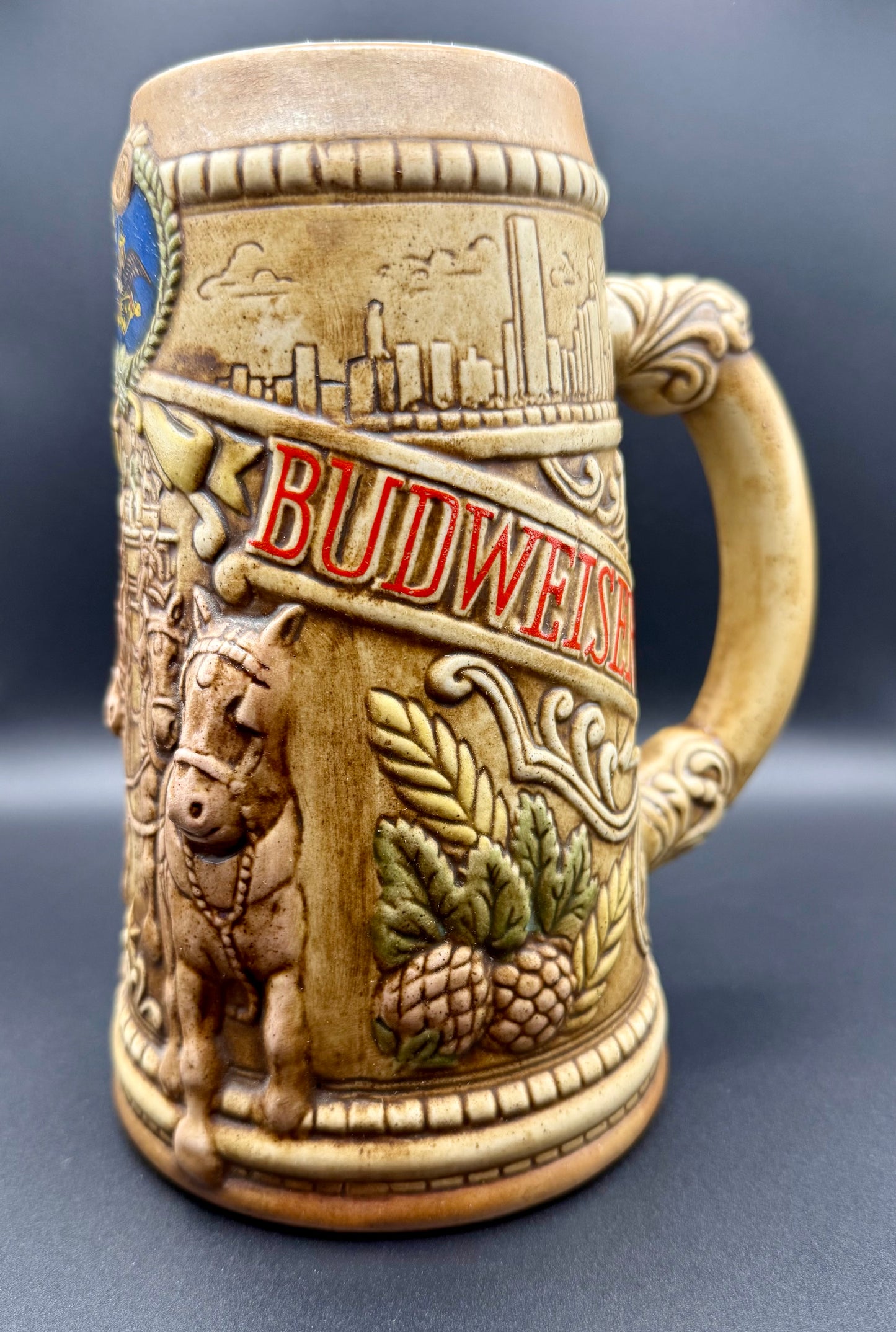 Vintage 1980 Collectible/Limited Edition Budweiser Chicago Skyline Beer Stein