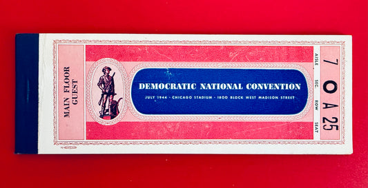 1944 DNC Ticket Booklet - FDR Truman Political Memorabilia