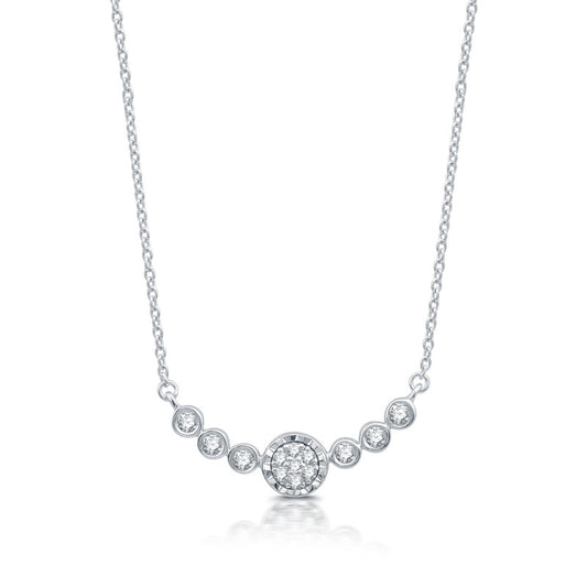 1/5 Cttw Diamond Sterling Silver 18" Necklace