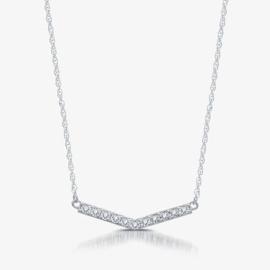 1/10 Cttw Diamond 18" Diamond "V" Necklace