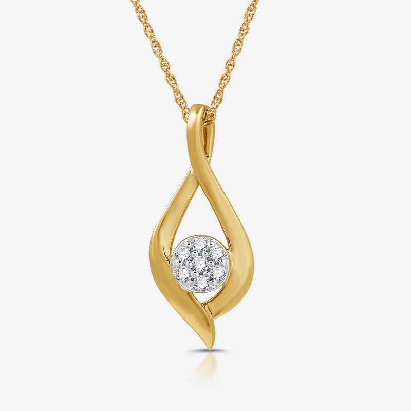 1/10 Cttw Diamond Gold plated Silver Pendant